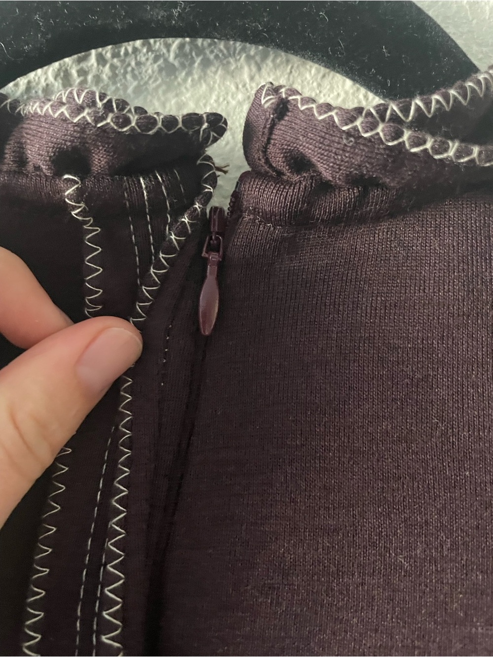 Ulla Johnson Plum Ruffle-Trim Long Sleeve 100% Wool Top - Picture 6 of 7